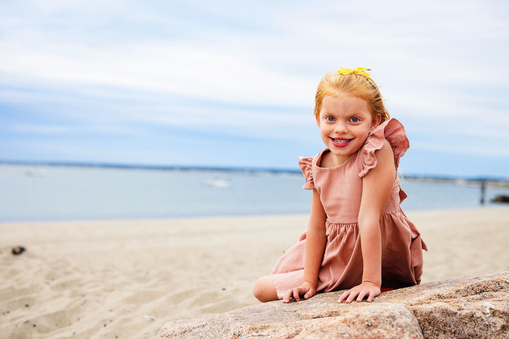 Family portrait session at beach in Narragansett, Rhode Island
