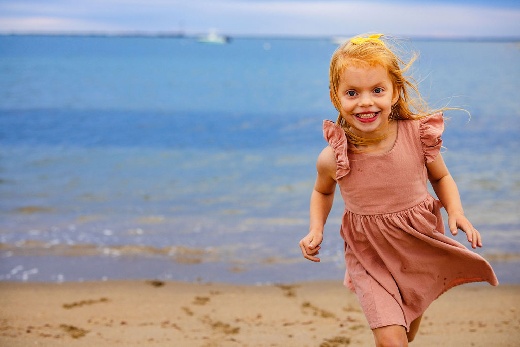 Family portrait session at beach in Narragansett, Rhode Island