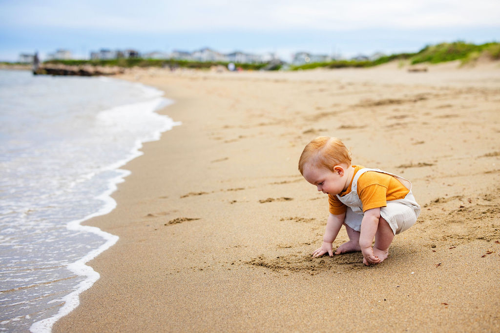 Family portrait session at beach in Narragansett, Rhode Island