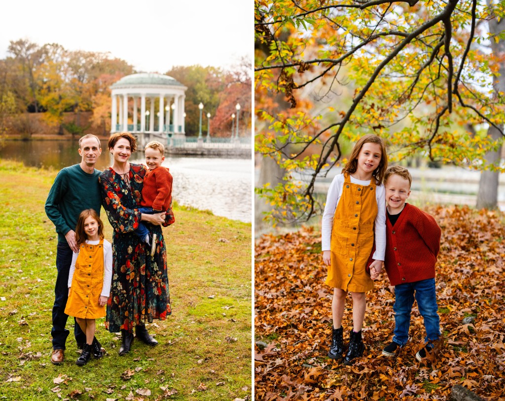 Family at their mini session in Roger Williams Park in Providence, RI