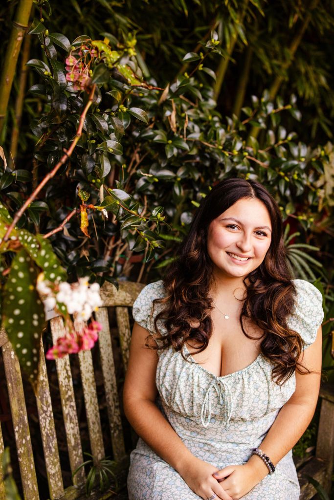 Fall Senior Portrait at Blithewold Mansion in Bristol, RI