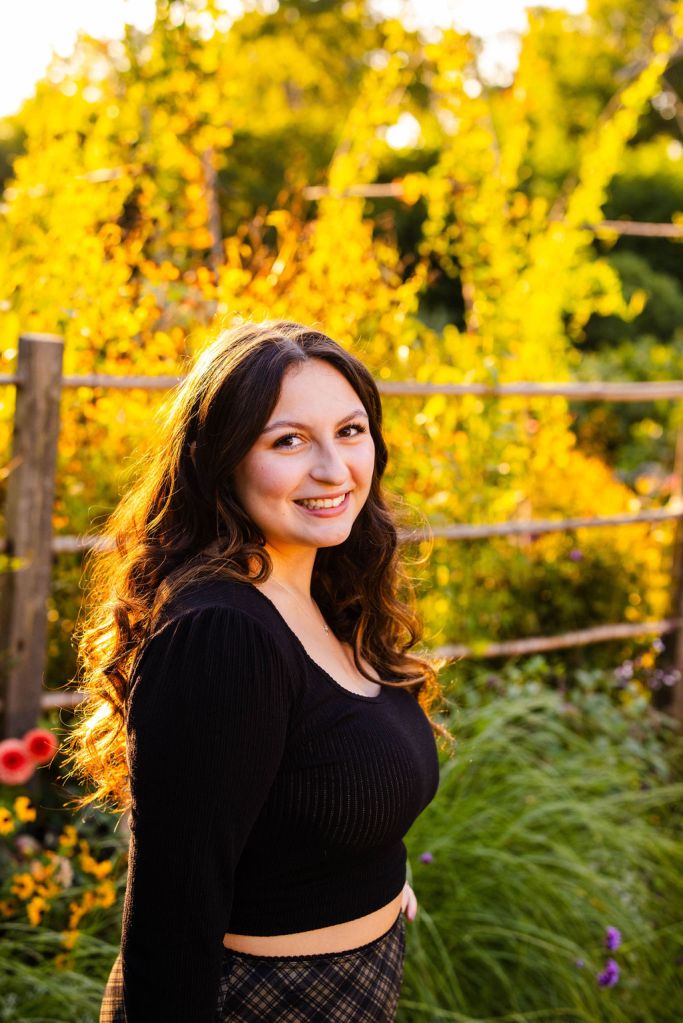Fall Senior Portrait at Blithewold Mansion in Bristol, RI