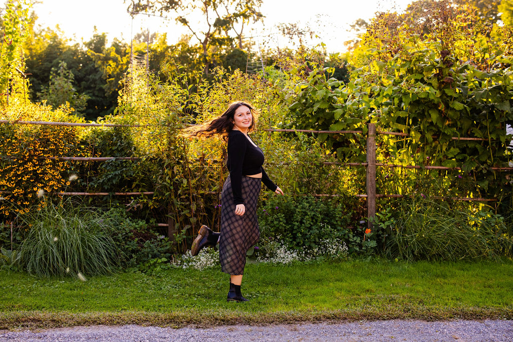 Fall Senior Portrait at Blithewold Mansion in Bristol, RI