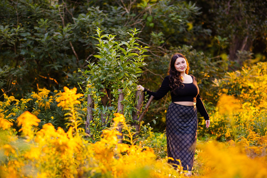 Fall Senior Portrait at Blithewold Mansion in Bristol, RI