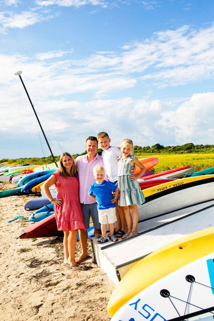 Family Portrait Session on the beach on Block Island in RI.