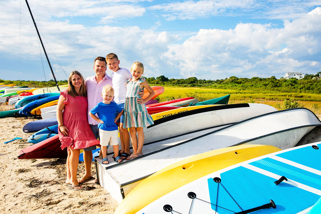 Family Portrait Session on the beach on Block Island in RI.