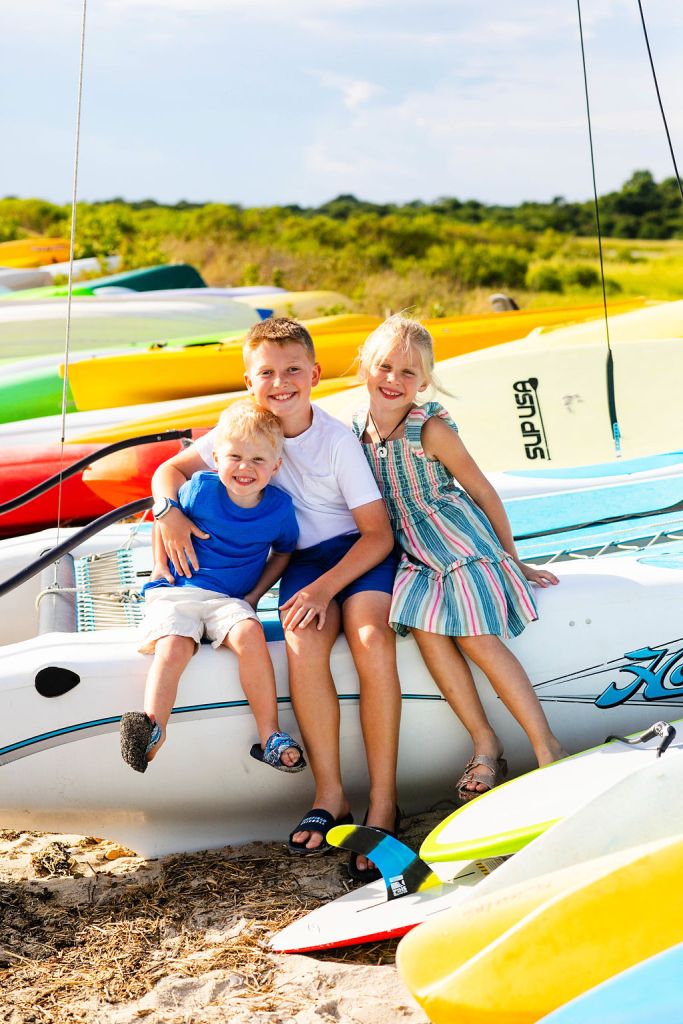 Family Portrait Session on the beach on Block Island in RI.