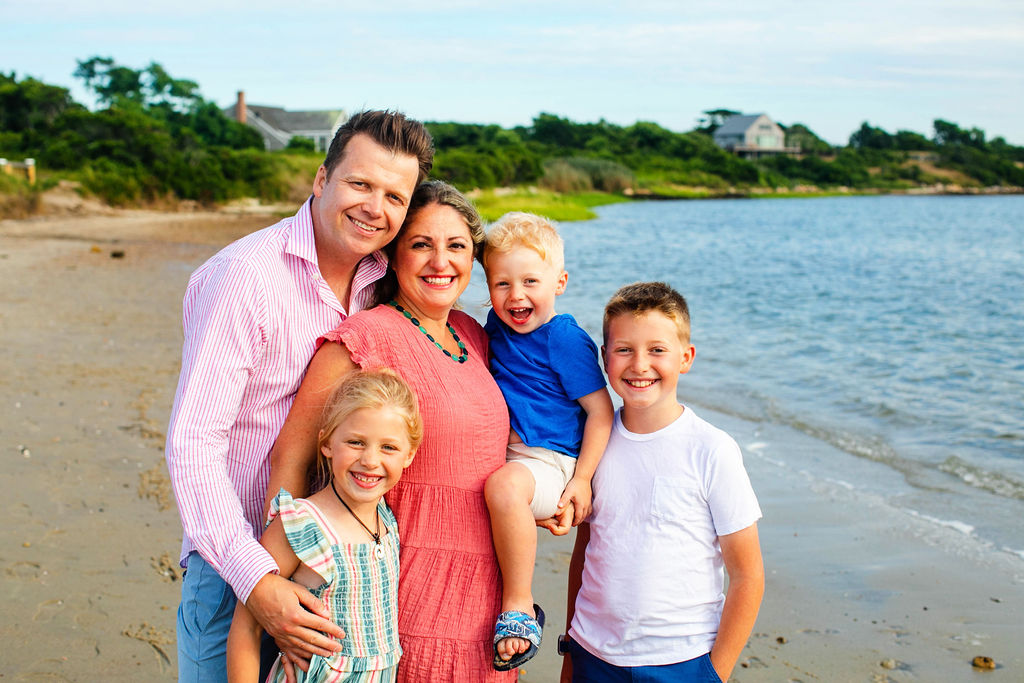 Family Portrait Session on the beach on Block Island in RI.