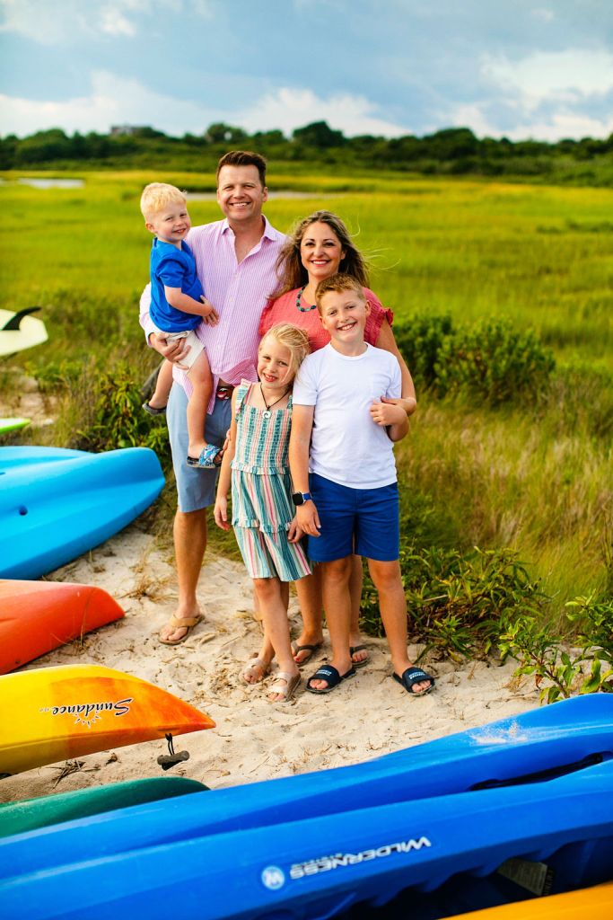 Family Portrait Session on the beach on Block Island in RI.