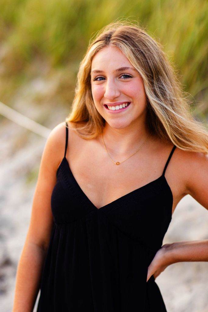 Senior session on the beach in Newport, RI