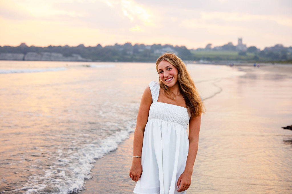 Senior session on the beach in Newport, RI