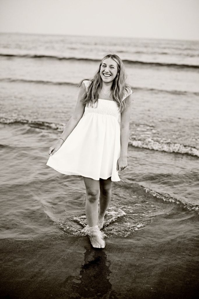Senior session on the beach in Newport, RI