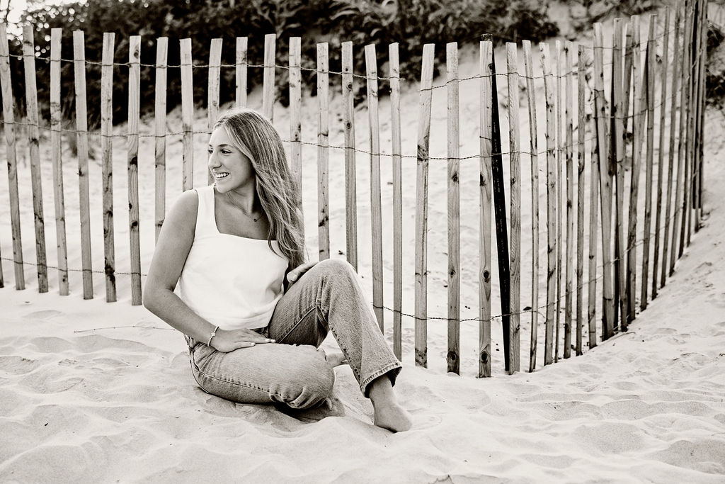 Senior session on the beach in Newport, RI