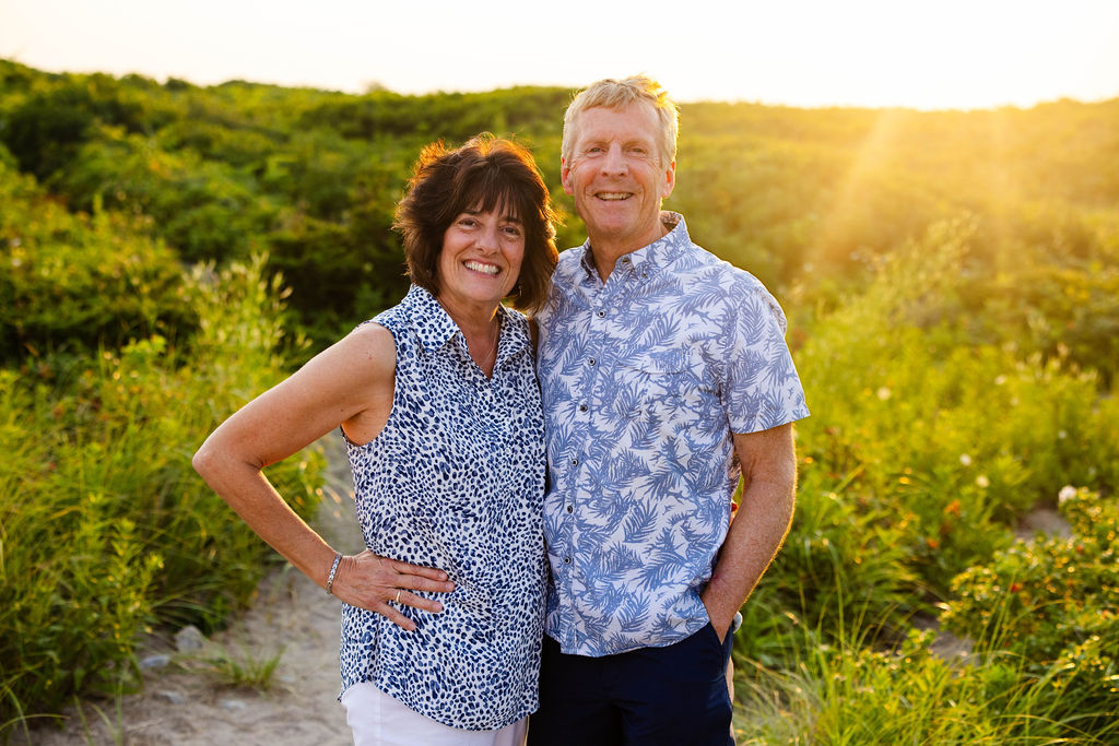 Narragansett Beach Portrait with extended family included near lighthouse