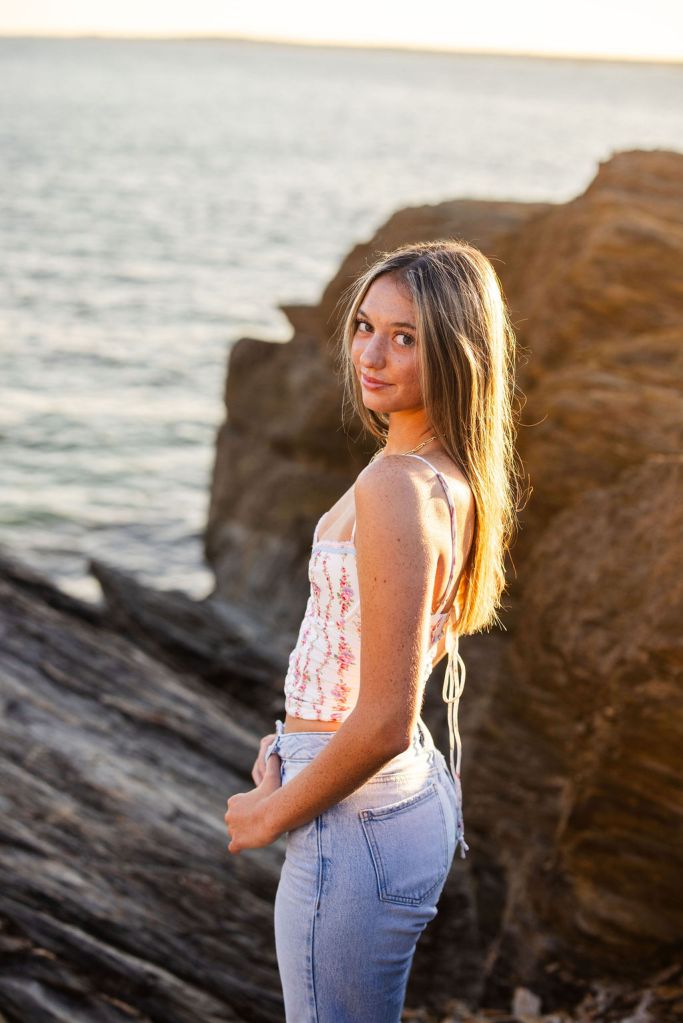 Senior Portrait Session in Beavertail Park in Jamestown, RI